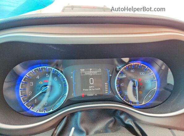 2C4RC1CG0HR522707 2017 CHRYSLER PACIFICA Бордовый Вид щитка приборов