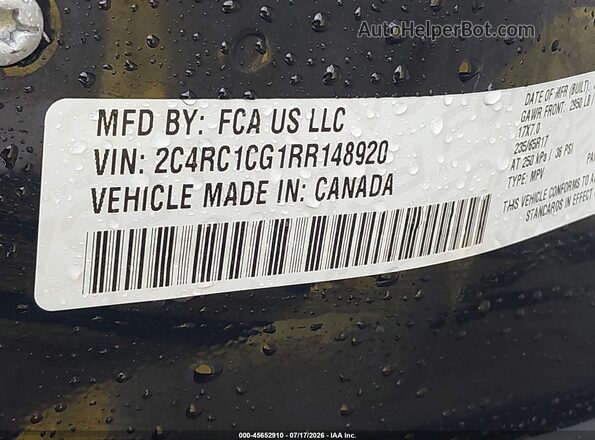2C4RC1CG1RR148920 2024 CHRYSLER VOYAGER Black Vista del compartimento del motor