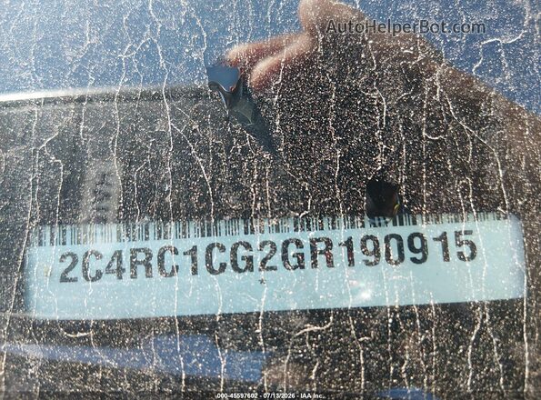 2C4RC1CG2GR190915 2016 CHRYSLER TOWN & COUNTRY Black Widok komory silnika