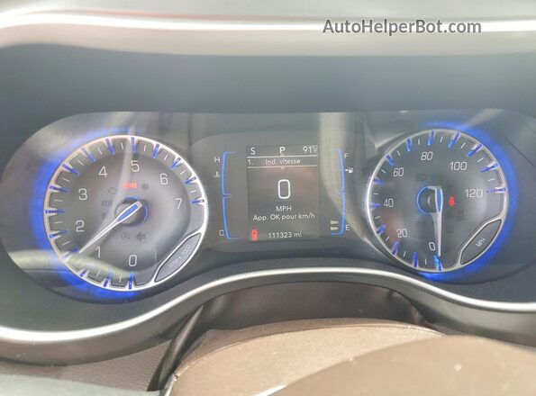 2C4RC1DG0HR532118 2017 CHRYSLER PACIFICA Темно-бордовый Вид щитка приборов