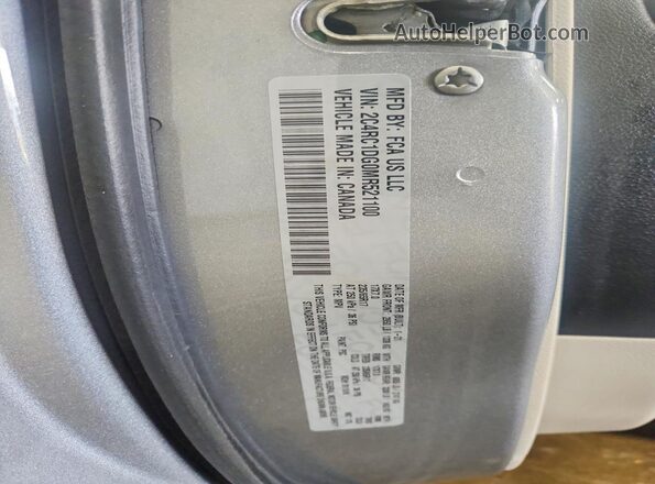 2C4RC1DG0MR521100 2021 CHRYSLER VOYAGER Gray სალონის 360-გრადუსიანი ხედი