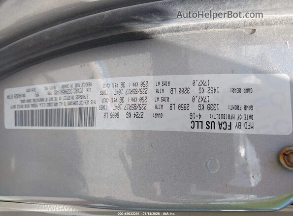 2C4RC1DG2HR501405 2017 CHRYSLER PACIFICA Silver Engine compartment view