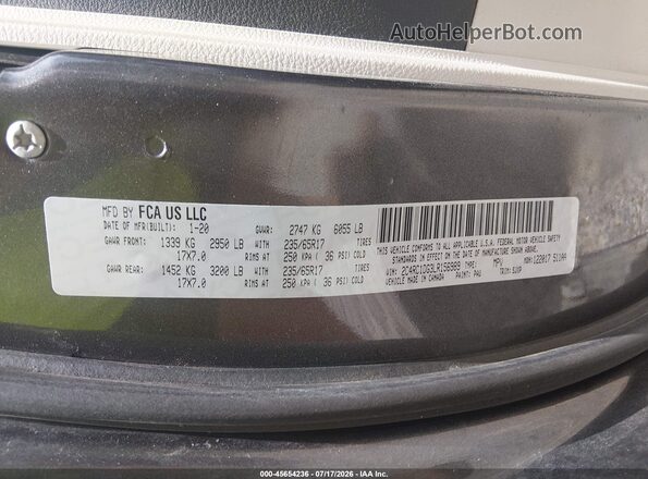 2C4RC1DG3LR156989 2020 CHRYSLER VOYAGER Gray Vista del compartimento del motor