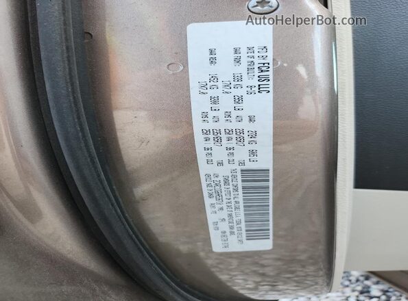 2C4RC1DG6HR536710 2017 CHRYSLER PACIFICA Tan VIN კოდის სტიკერის ხედი