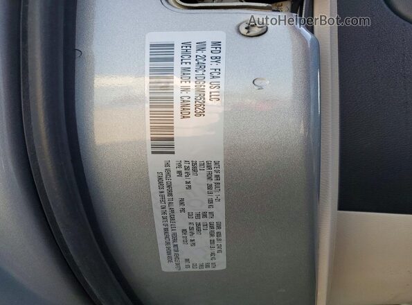 2C4RC1DG6MR526236 2021 CHRYSLER VOYAGER Silver VIN sticker view