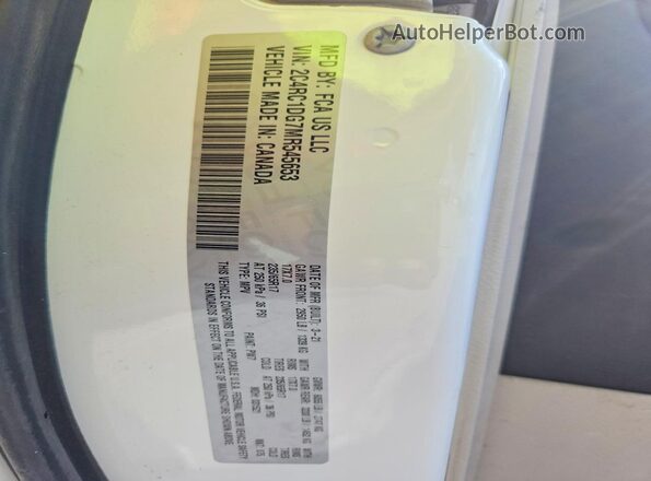 2C4RC1DG7MR545653 2021 CHRYSLER VOYAGER White Vista de la etiqueta del VIN