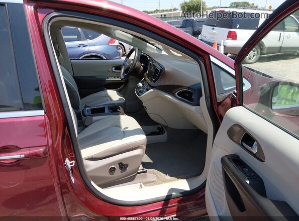 2C4RC1EG0HR796311 2017 CHRYSLER PACIFICA Burgundy წინა სალონის ხედი