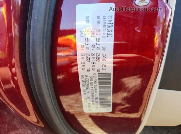 2C4RC1EG2JR289612 2018 CHRYSLER PACIFICA Burgundy Widok naklejki z numerem VIN