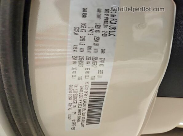 2C4RC1EG2KR645381 2019 CHRYSLER PACIFICA White VIN sticker view