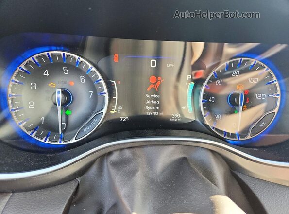 2C4RC1EG7HR587485 2017 CHRYSLER PACIFICA Burgundy Instrument cluster view