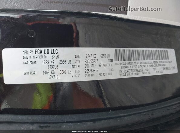 2C4RC1EG8JR352180 2018 CHRYSLER PACIFICA Black Engine compartment view