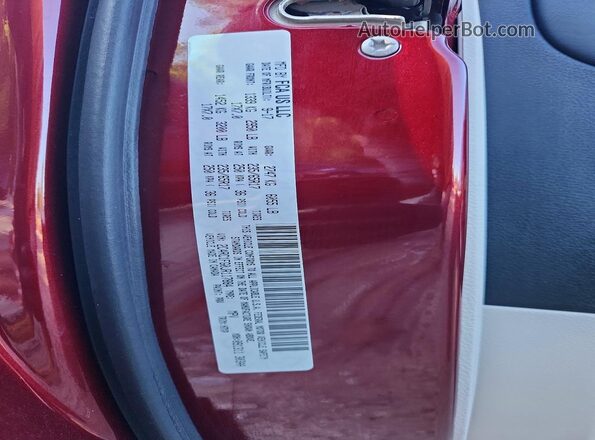 2C4RC1FG0JR117884 2018 CHRYSLER PACIFICA Burgundy Vista de la etiqueta del VIN