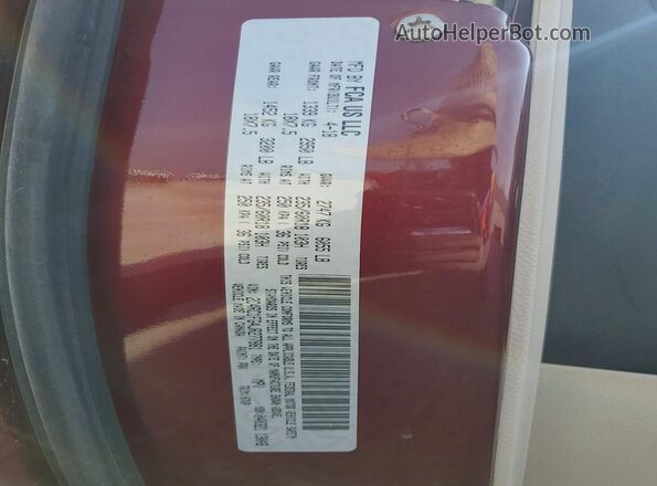 2C4RC1FG4JR277881 2018 CHRYSLER PACIFICA Red VIN sticker view