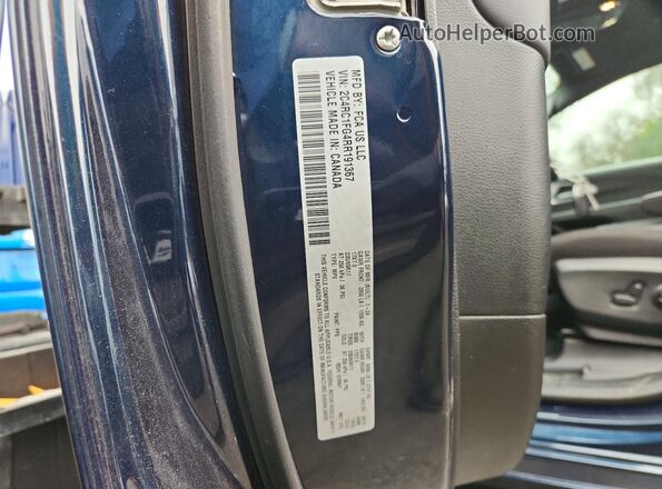 2C4RC1FG4RR191367 2024 CHRYSLER PACIFICA Blue Vista de la etiqueta del VIN