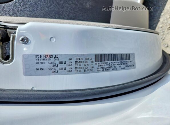 2C4RC1GG0HR505271 2017 CHRYSLER PACIFICA White Вид наклейки з VIN-кодом
