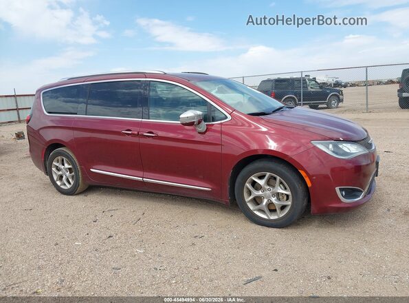 2C4RC1GG0HR704563 2017 CHRYSLER PACIFICA Maroon Rear interior view