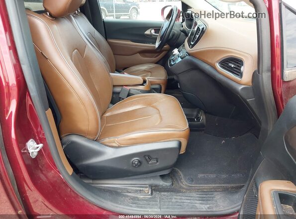 2C4RC1GG0HR704563 2017 CHRYSLER PACIFICA Maroon Front interior view
