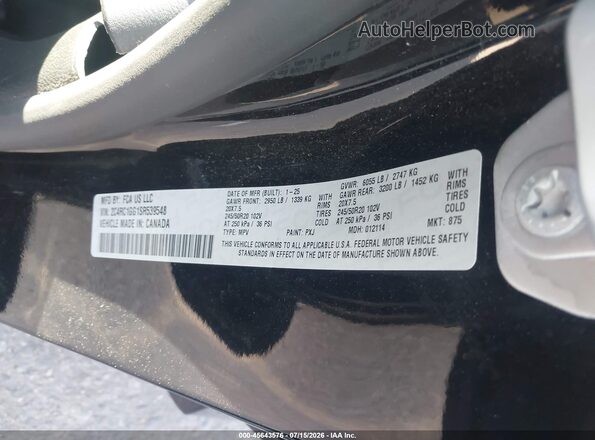 2C4RC1GG1SR539548 2025 CHRYSLER PACIFICA Black Widok komory silnika