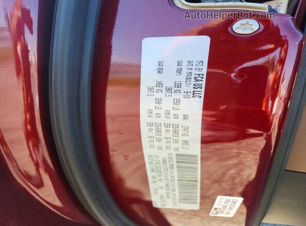 2C4RC1GG3JR321741 2018 CHRYSLER PACIFICA Maroon VIN կոդի պիտակի տեսք