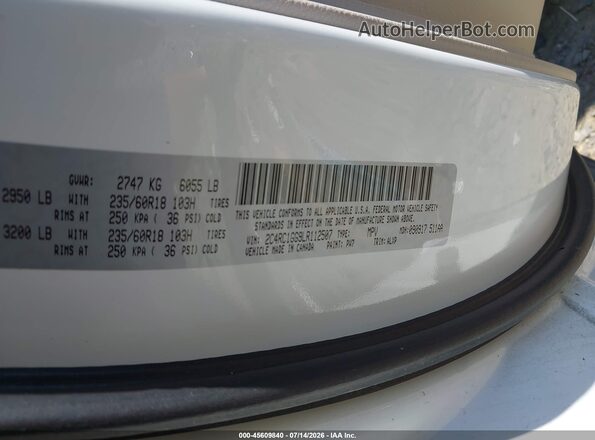 2C4RC1GG9LR112507 2020 CHRYSLER PACIFICA White ძრავის განყოფილების ხედი