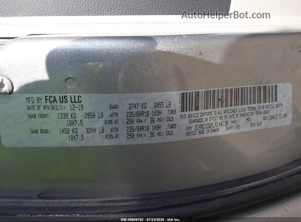 2C4RC1GGXLR144138 2020 CHRYSLER PACIFICA Silver Vista del compartimento del motor