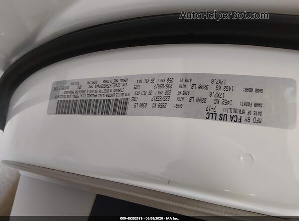 2C4RC1H78HR797444 2017 CHRYSLER PACIFICA White Вид підкапотного простору