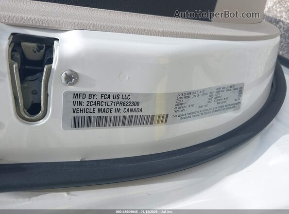 2C4RC1L71PR622300 2023 CHRYSLER PACIFICA White ძრავის განყოფილების ხედი