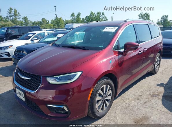 2C4RC1L74MR591667 2021 CHRYSLER PACIFICA Red Առջևի ձախ երեք քառորդ տեսարան