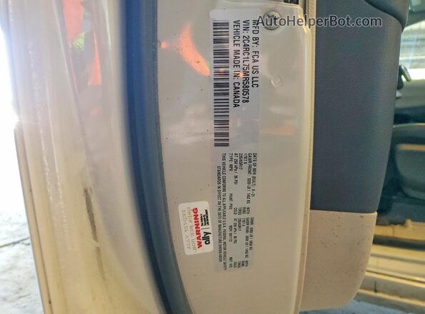 2C4RC1L75MR580578 2021 CHRYSLER PACIFICA Белый Вид наклейки с VIN-кодом