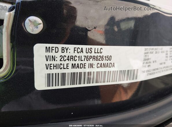 2C4RC1L76PR626150 2023 CHRYSLER PACIFICA Черный Вид подкапотного пространства