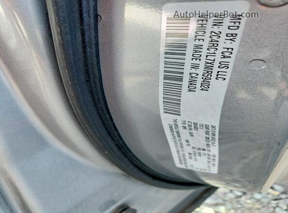 2C4RC1L7XMR594024 2021 CHRYSLER PACIFICA Silver Vista de la etiqueta del VIN