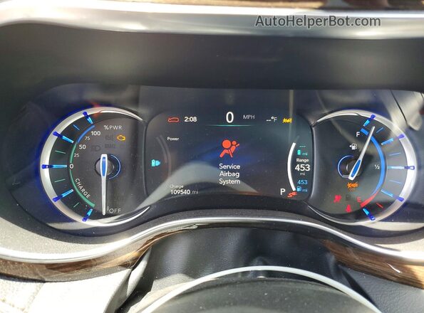 2C4RC1N70NR209956 2022 CHRYSLER PACIFICA Gray Вид щитка приладів