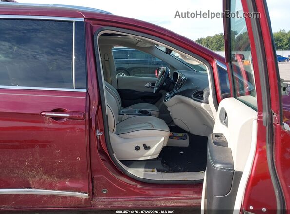 2C4RC1N72JR213162 2018 CHRYSLER PACIFICA Maroon Вид салону спереду