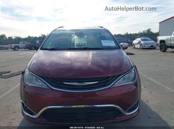 2C4RC1N72JR213162 2018 CHRYSLER PACIFICA Maroon Вид щитка приладів