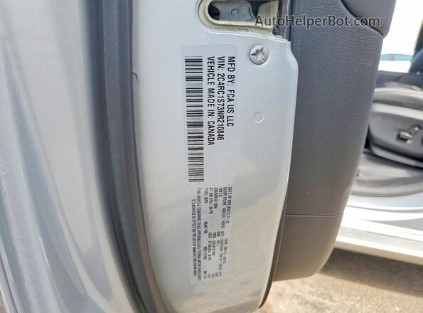 2C4RC1S73NR210846 2022 CHRYSLER PACIFICA Silver Вид наклейки з VIN-кодом