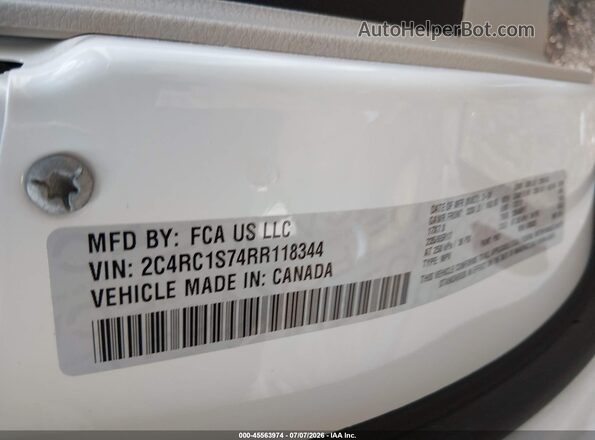2C4RC1S74RR118344 2024 CHRYSLER PACIFICA White Vista del compartimento del motor