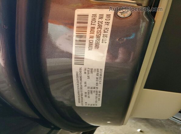 2C4RC1S75MR590481 2021 CHRYSLER PACIFICA Серый Вид наклейки с VIN-кодом