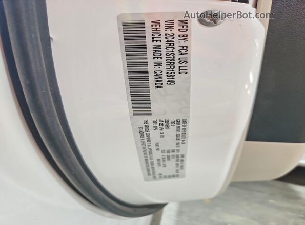 2C4RC1S78RR158149 2024 CHRYSLER PACIFICA Белый Вид наклейки с VIN-кодом