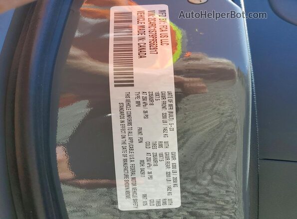2C4RC1S79PR562817 2023 CHRYSLER PACIFICA Gray Widok naklejki z numerem VIN