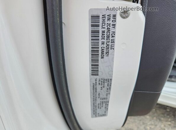 2C4RC3BG7LR267821 2020 CHRYSLER PACIFICA White Вид наклейки з VIN-кодом