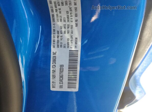 2C4RC3BG7TR223155 2026 CHRYSLER PACIFICA Blue VIN კოდის სტიკერის ხედი