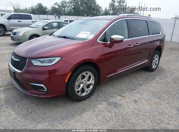 2C4RC3GG1MR545249 2021 CHRYSLER PACIFICA Burgundy Przód lewy