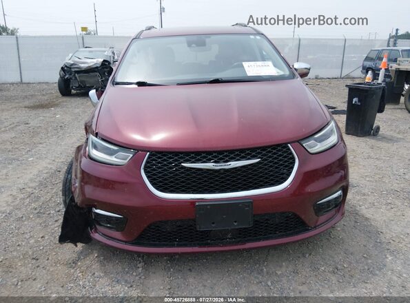 2C4RC3GG1MR545249 2021 CHRYSLER PACIFICA Burgundy Widok zestawu wskaźników