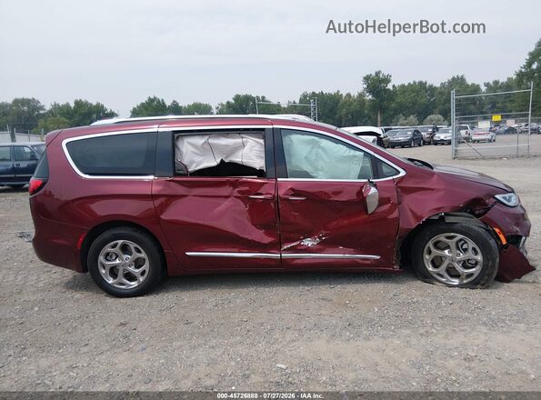 2C4RC3GG1MR545249 2021 CHRYSLER PACIFICA Burgundy Widok wnętrza z tyłu