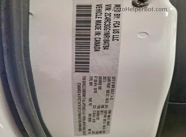2C4RC3GG1NR184784 2022 CHRYSLER PACIFICA White Սալոնի 360 աստիճան տեսք