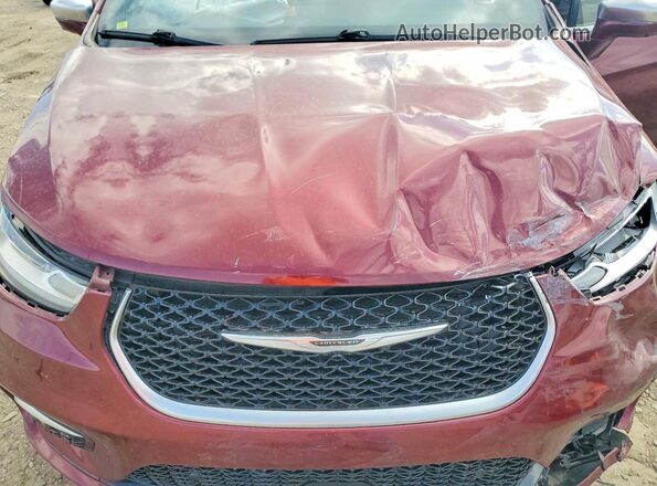 2C4RC3PG1MR502384 2021 CHRYSLER PACIFICA Burgundy ძრავის განყოფილების ხედი