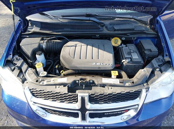 2C4RDGBG3JR296525 2018 DODGE GRAND CARAVAN Blue Rear view
