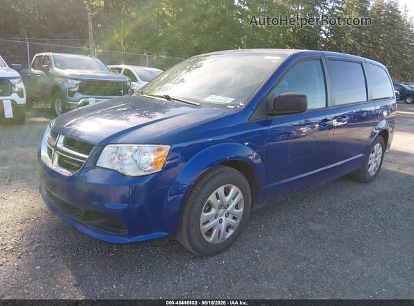 2C4RDGBG3JR296525 2018 DODGE GRAND CARAVAN Blue Front left