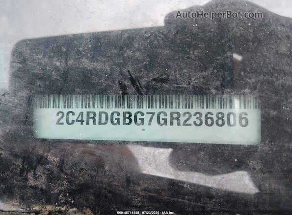 2C4RDGBG7GR236806 2016 DODGE GRAND CARAVAN Blue Engine compartment view