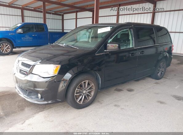 2C4RDGCG0HR746785 2017 DODGE GRAND CARAVAN Black Առջևի ձախ երեք քառորդ տեսարան